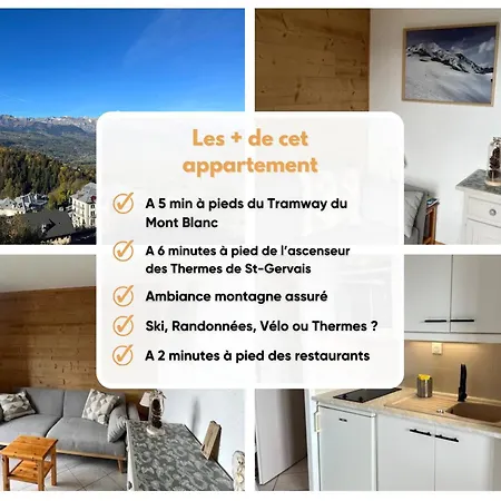 Appartement Centre Saint Gervais-Vue Imprenable Extérieur photo